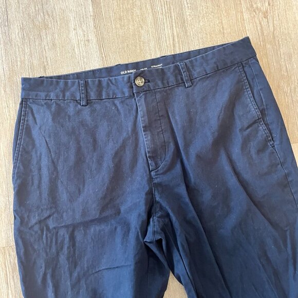 Mens Old Navy Navy Blue Straight Pants - 36x32 - Picture 2 of 7